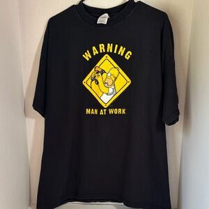 Delta black short sleeve shirt simpsons man at work size 2X
